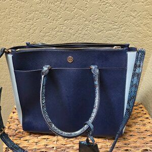 Tory Burch- Blue 2 tone , crossbody, handbag